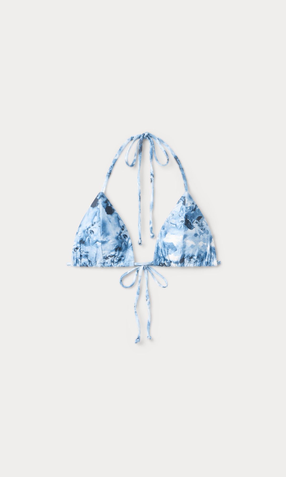 Luxury PRINT STRING BIKINI TOP BLUE ANGEL PRINT