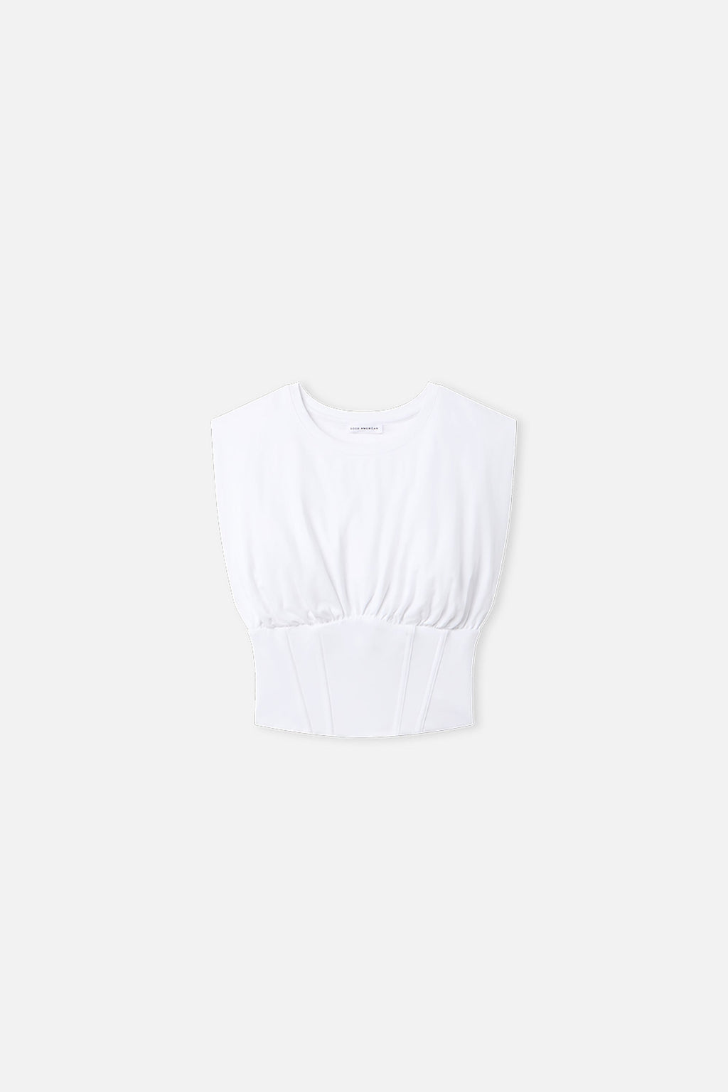 Luxury SLEEVELESS CORSET TOP WHITE001