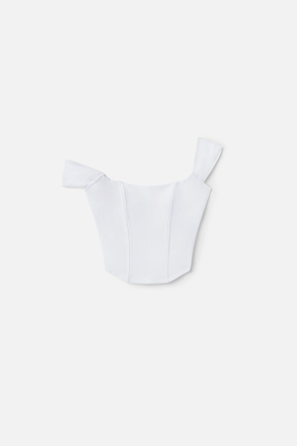 Luxury DOLLY SUPER STRETCH CORSET TOP WHITE001