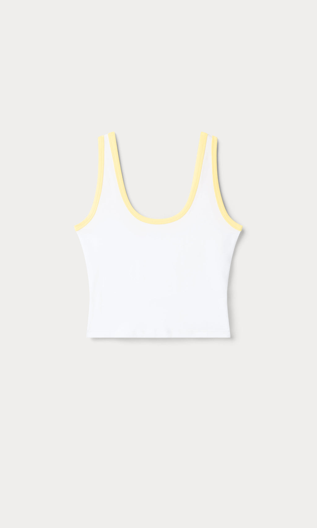 Luxury SUPER STRETCH RINGER TANK WHITE001