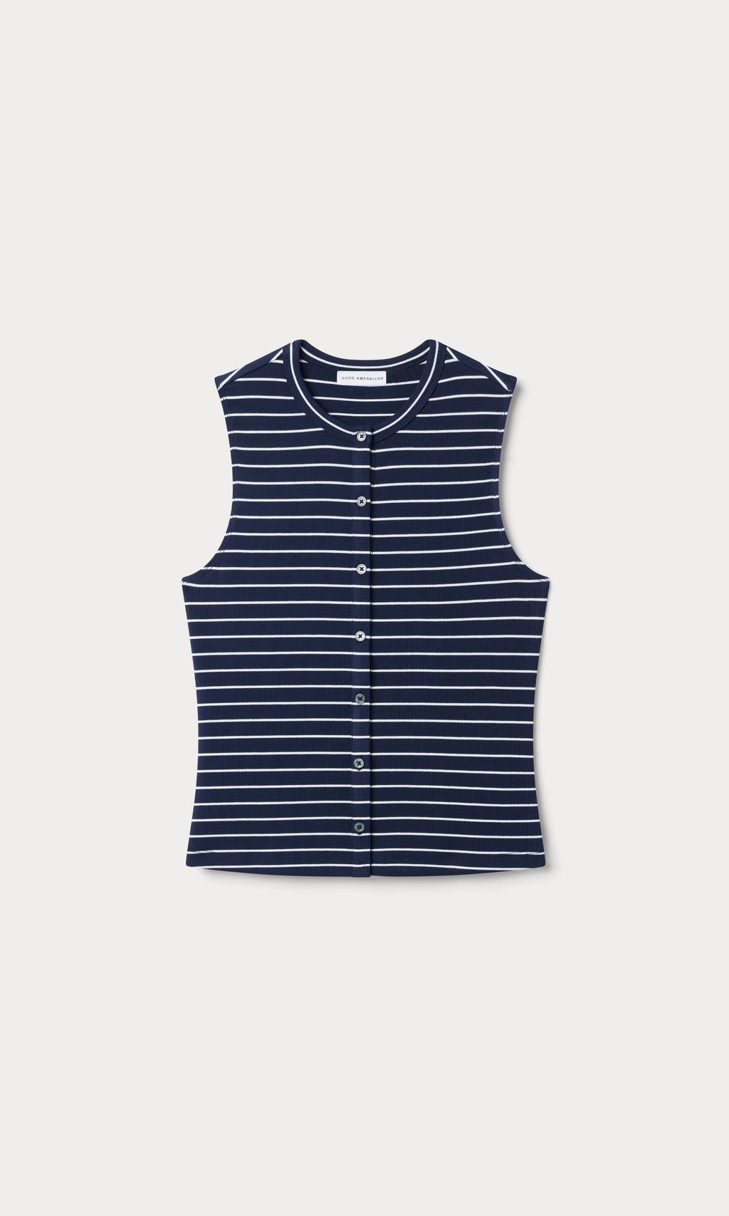 Luxury THE RIB SPLAY TOP SIMPLE STRIPE HORIZON INK