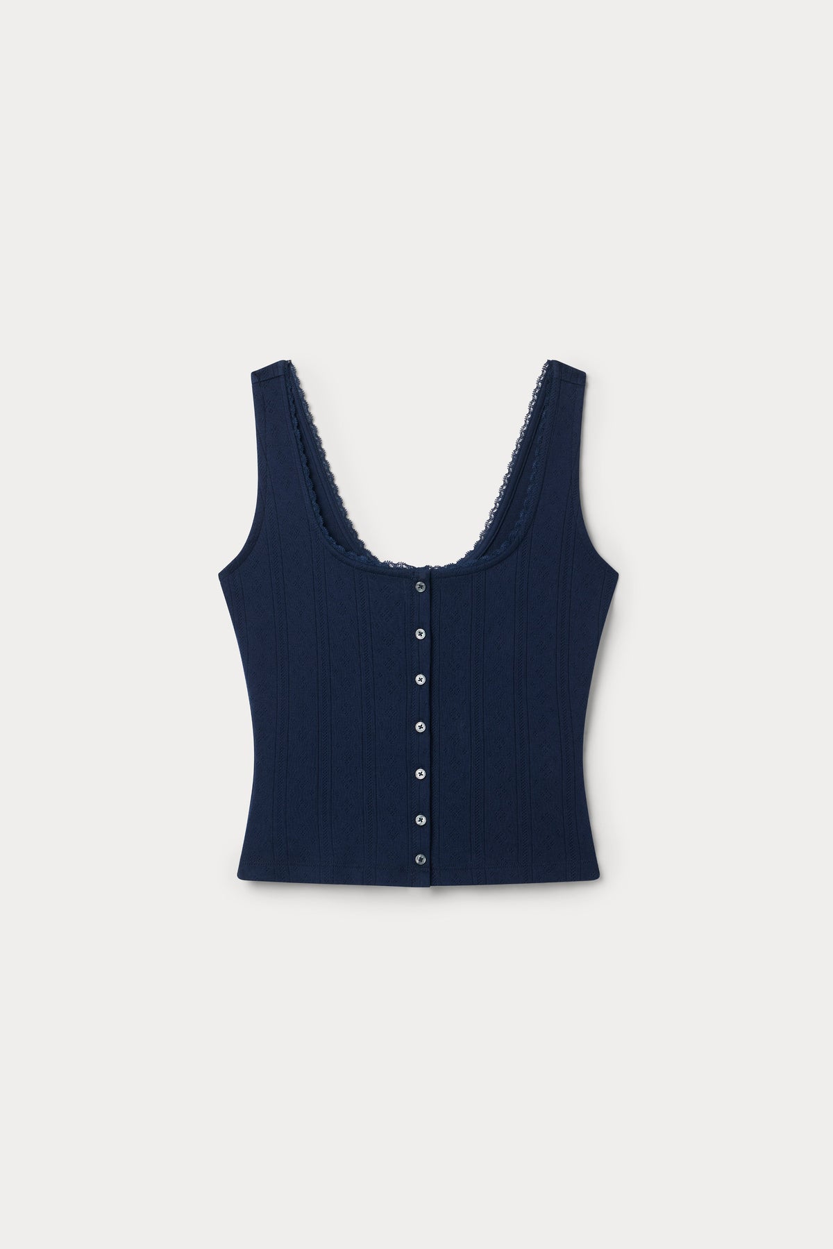 Luxury THE POINTELLE BUTTON DOWN TANK HORIZON INK