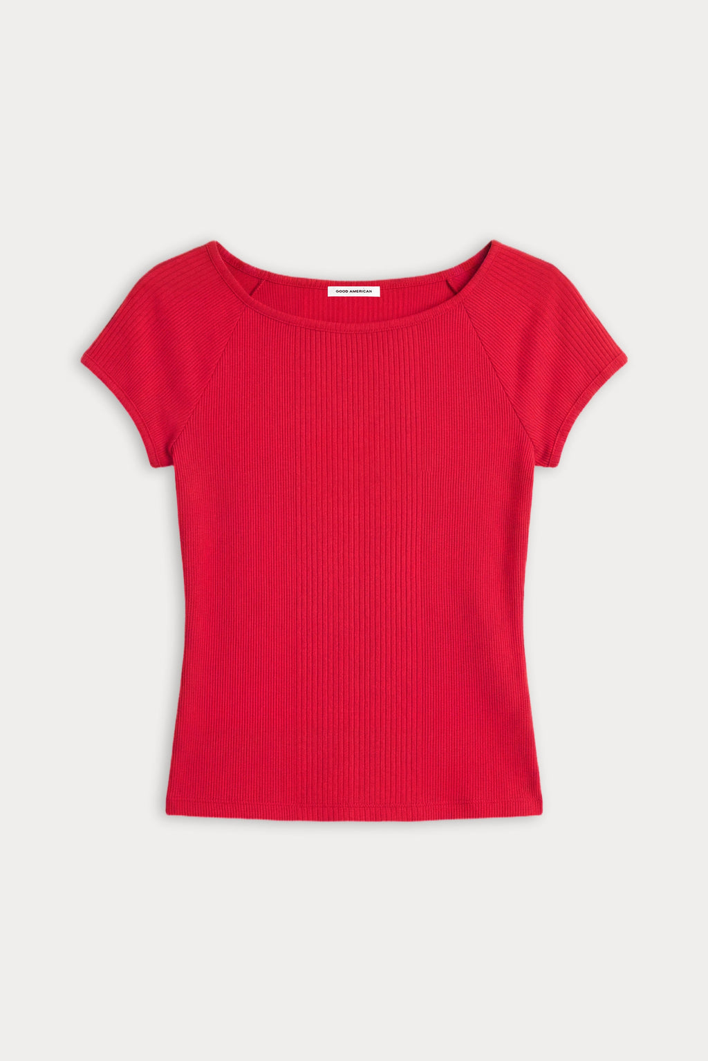 Luxury THE VARIEGATED RIB TOP CRIMSON ROSE