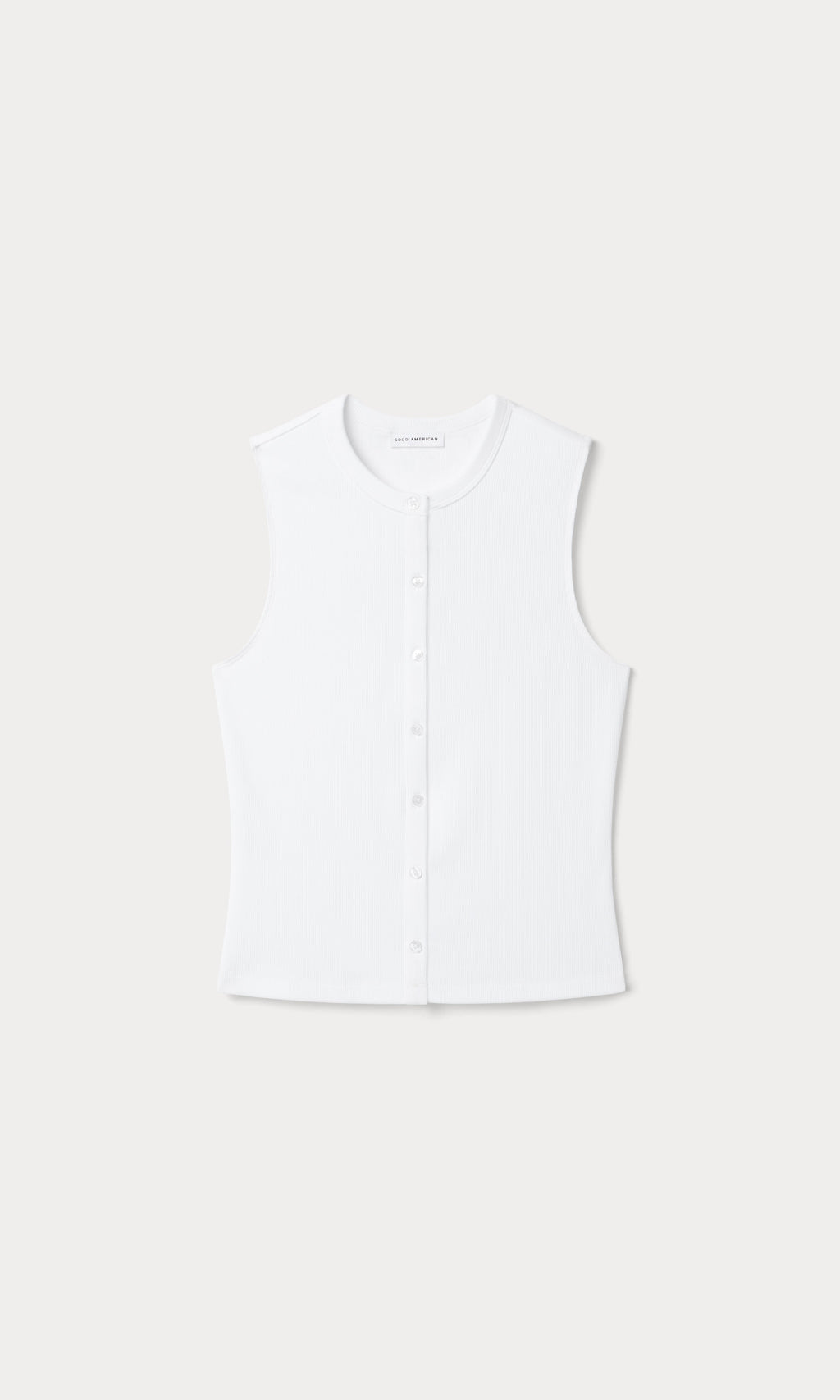 Luxury THE RIB SPLAY TOP WHITE