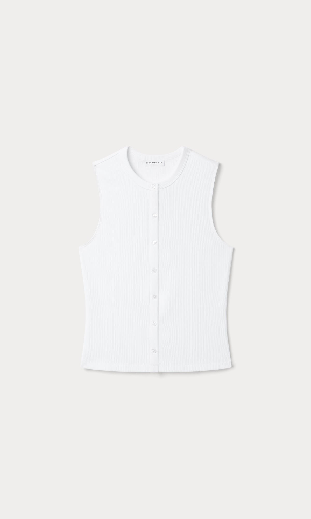 Luxury THE RIB SPLAY TOP WHITE