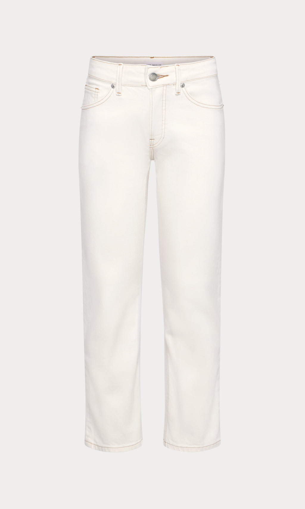 Luxury VINTAGE STRAIGHT ANKLE JEANS ECRU001