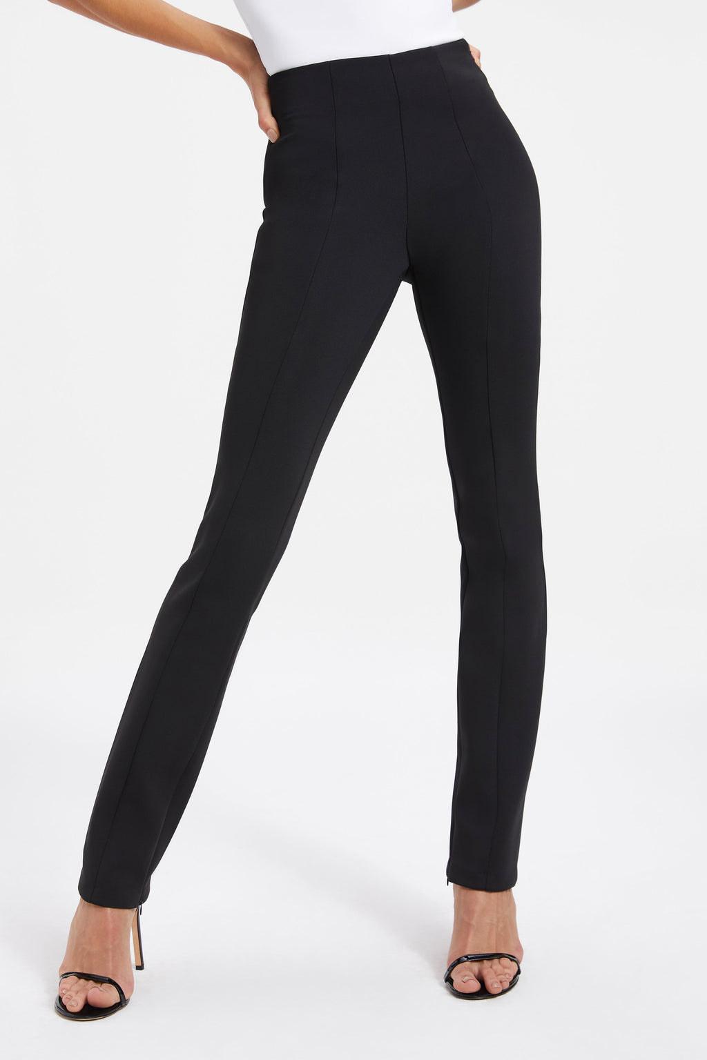 Luxury GOOD WAIST SCUBA PANTS BLACK001