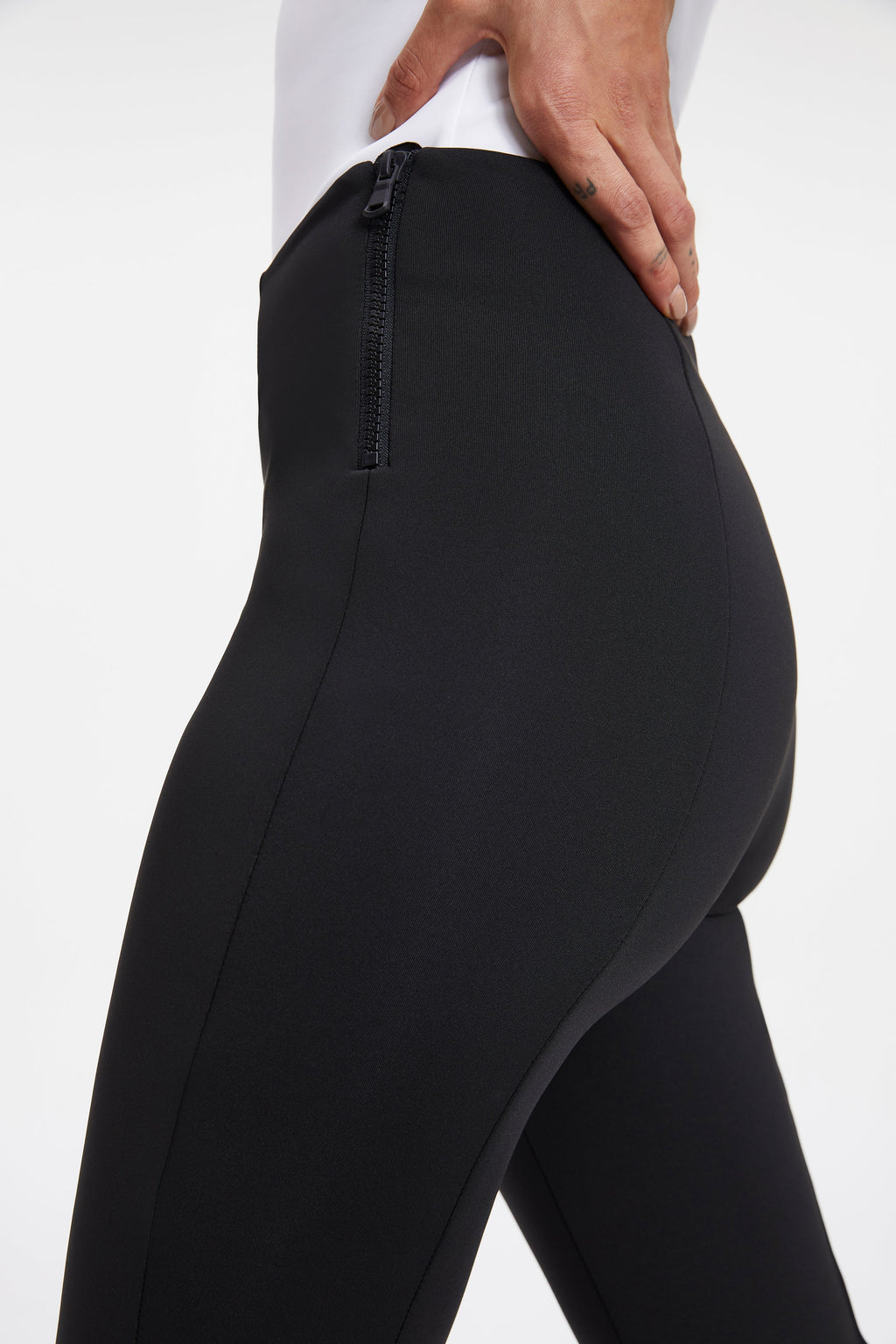 Luxury GOOD WAIST SCUBA PANTS BLACK001