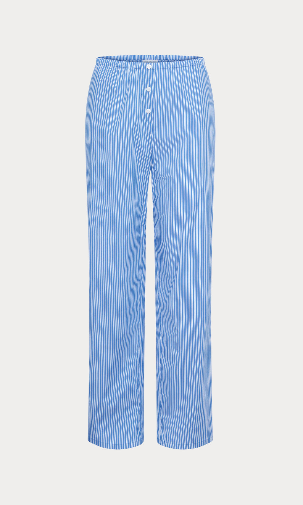 Luxury POPLIN PULL ON PANTS BLUE & WHITE STRIPE