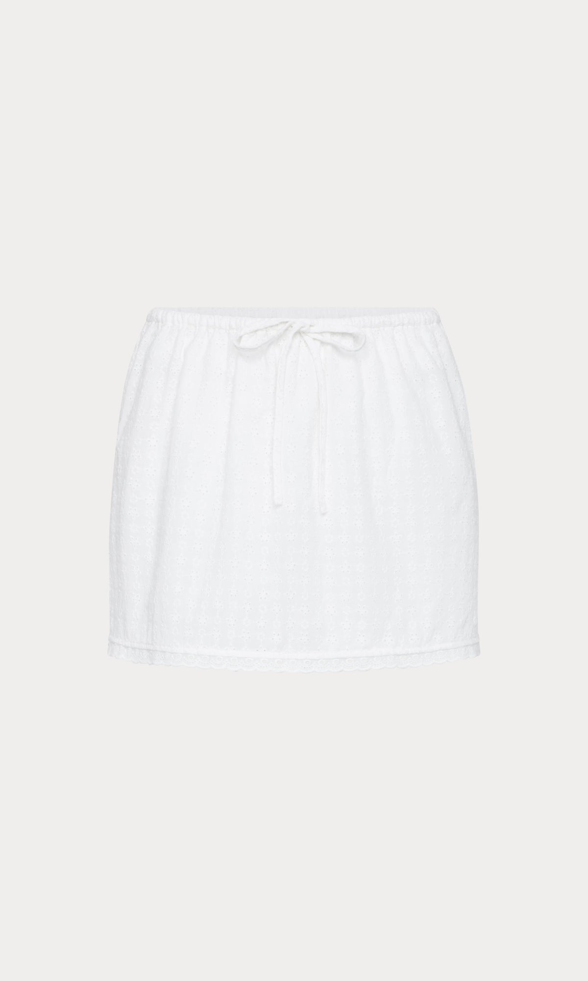 Luxury THE EYELET SKIRT WHITE001