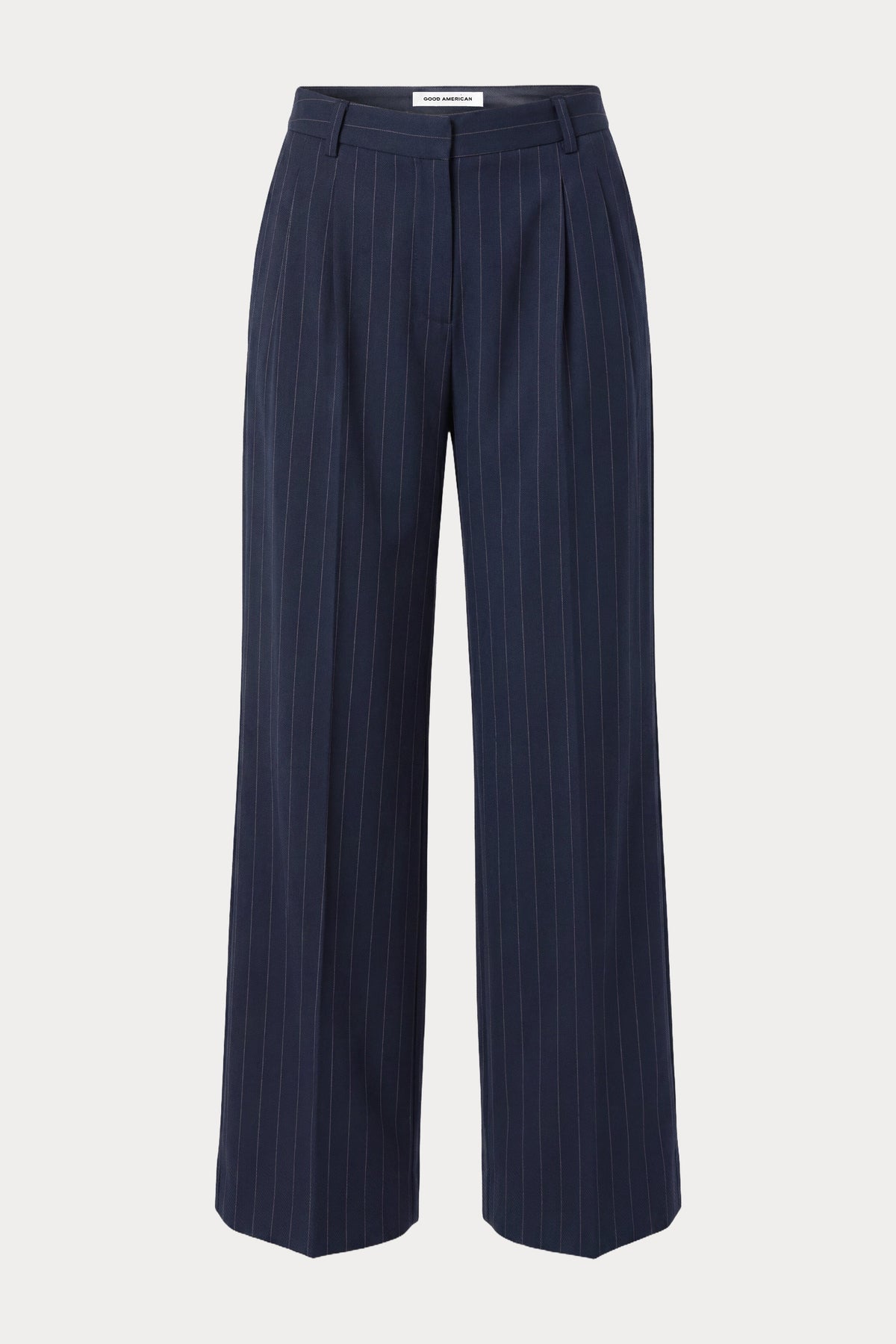 Luxury THE LOW RISE STRAIGHT LEG TROUSER NAVY PINSTRIPE