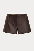 Luxury THE BETTER THAN LEATHER TROUSER SHORT DEEP CHOCOLATE