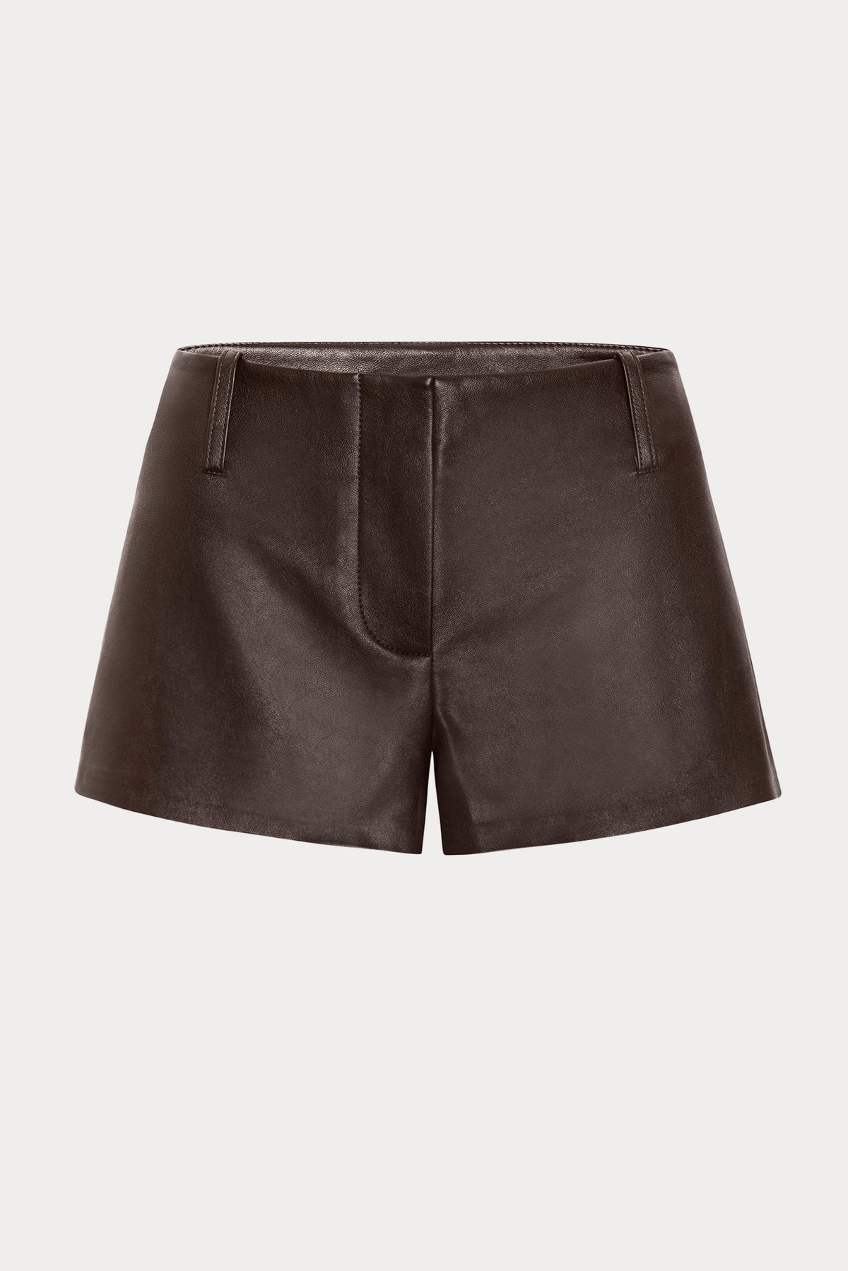 Luxury THE BETTER THAN LEATHER TROUSER SHORT DEEP CHOCOLATE