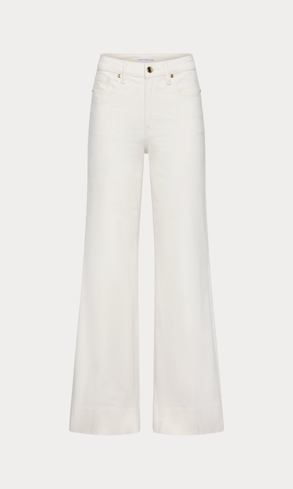Luxury GOOD WAIST PALAZZO JEANS COTTON WHITE