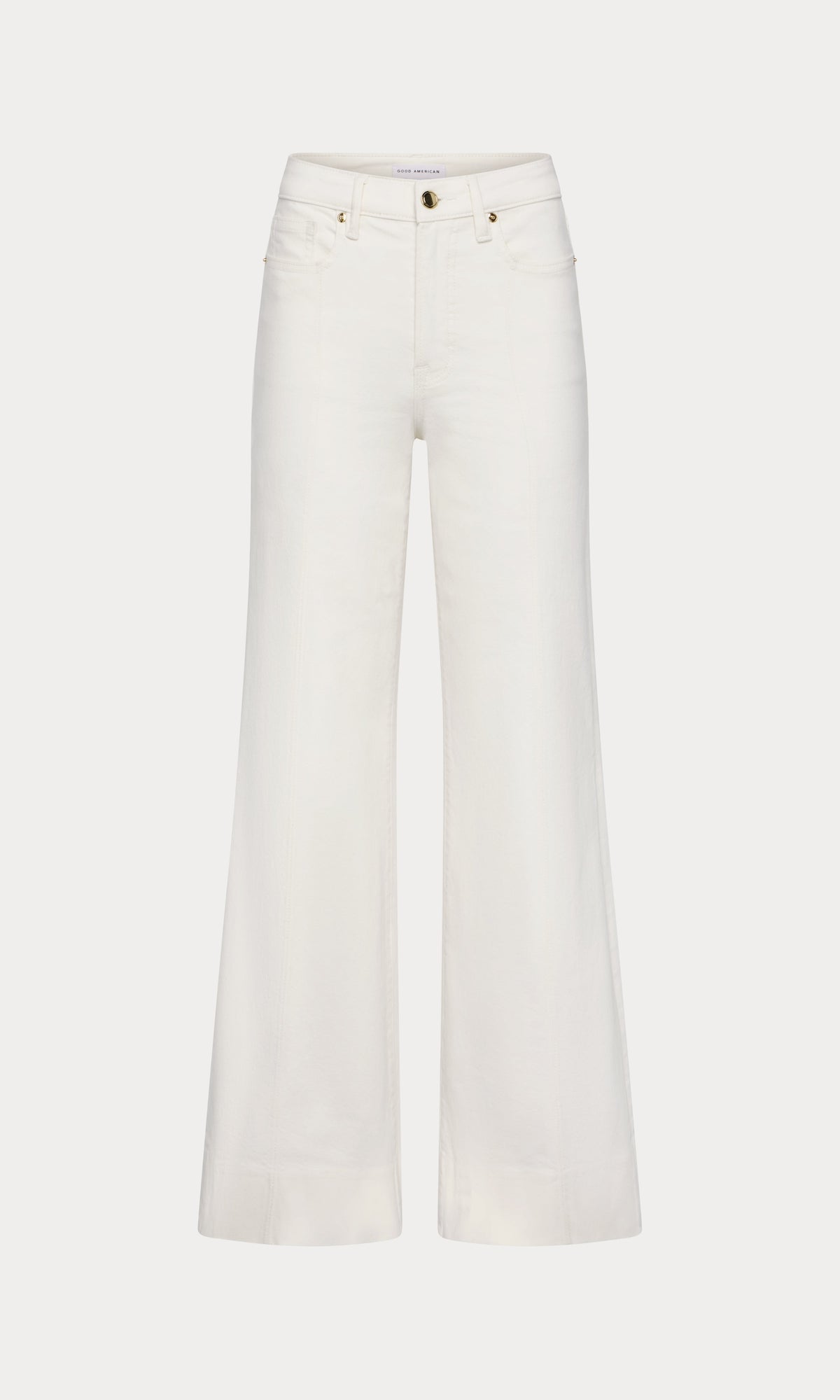 Luxury GOOD WAIST PALAZZO JEANS COTTON WHITE