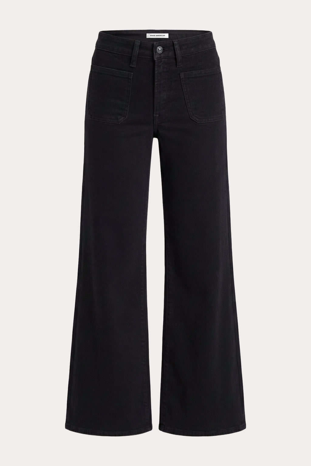 Luxury PATCH POCKET GOOD WAIST PALAZZO JEANS BLACK001