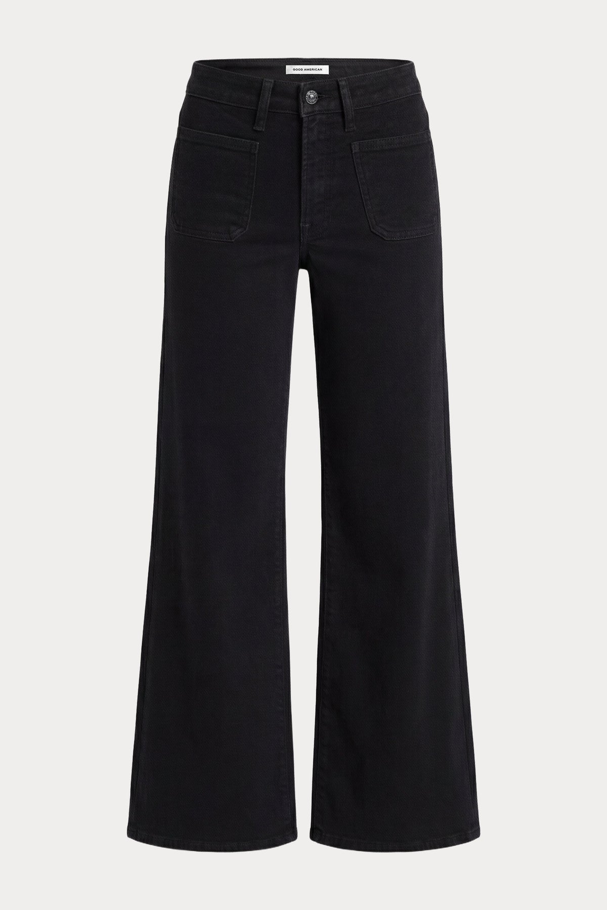 Luxury PATCH POCKET GOOD WAIST PALAZZO JEANS BLACK001
