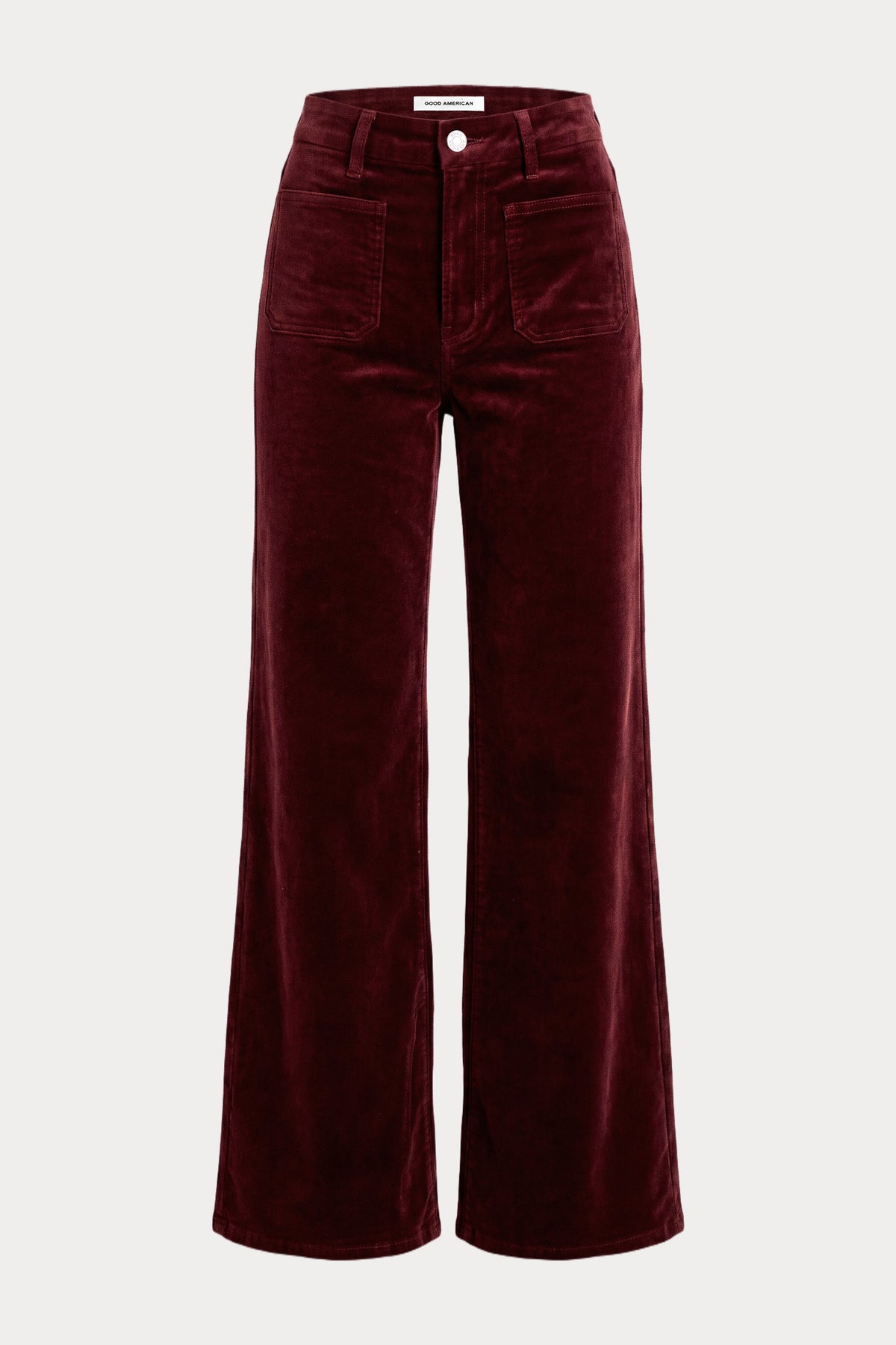 Luxury VELVET GOOD WAIST PALAZZO PANT BERRY NOIR