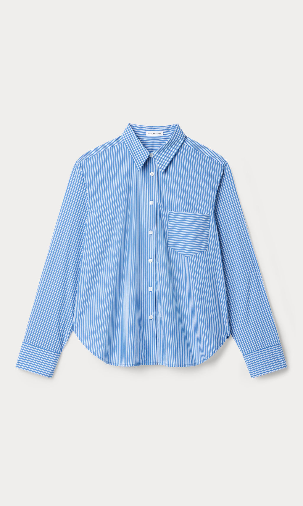 Luxury POPLIN CLASSIC BOXY SHIRT BLUE & WHITE STRIPE