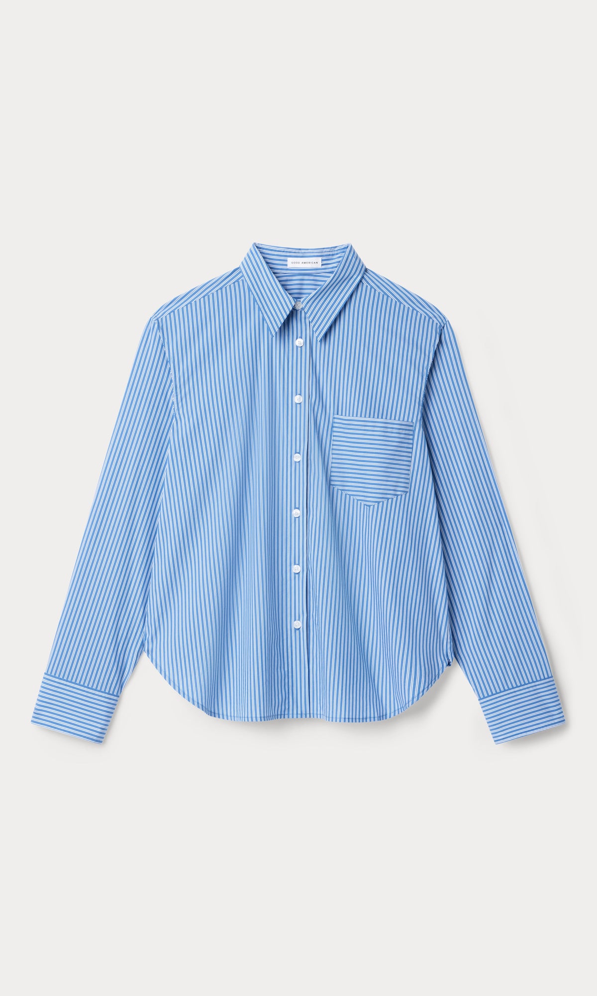 Luxury POPLIN CLASSIC BOXY SHIRT BLUE & WHITE STRIPE