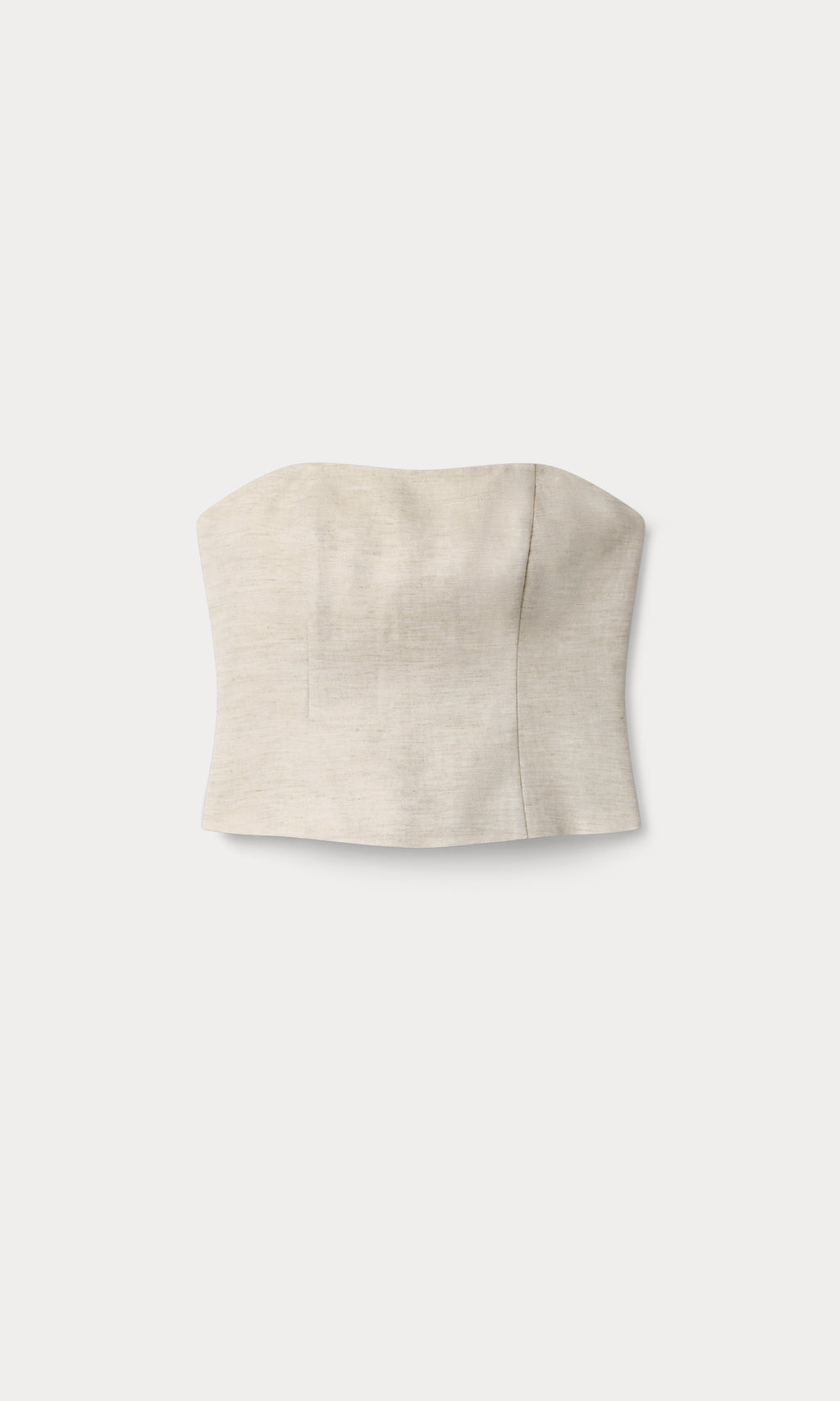 Luxury LINEN STRAPLESS TOP OAT