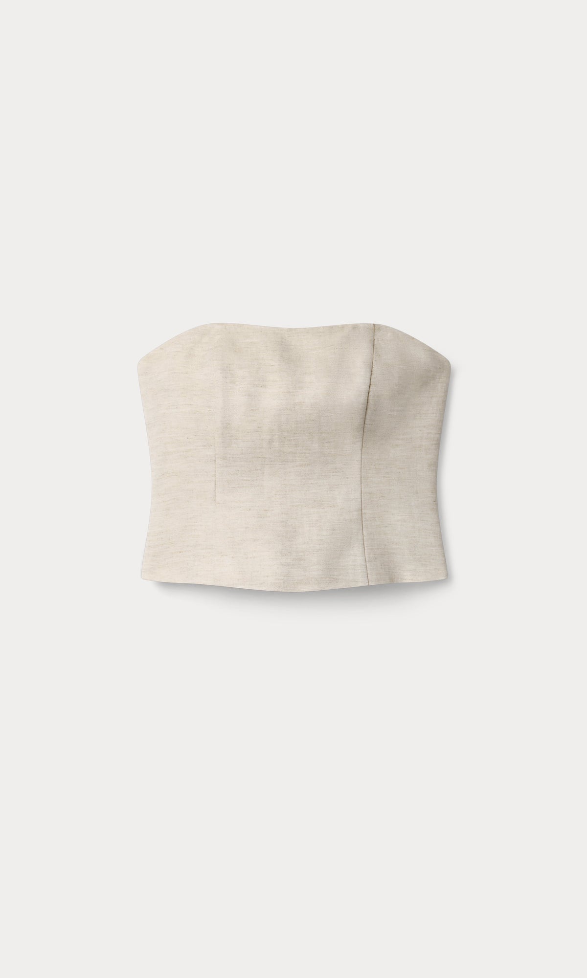 Luxury LINEN STRAPLESS TOP OAT