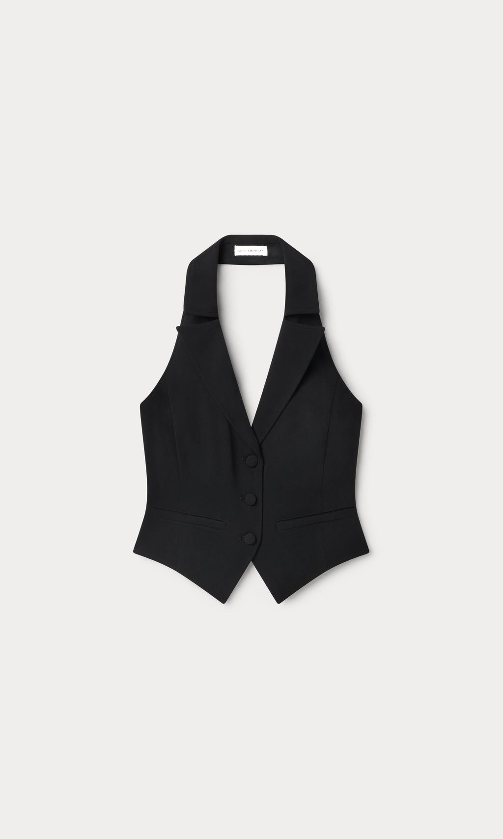 Luxury LUXE SUITING HALTER VEST BLACK001