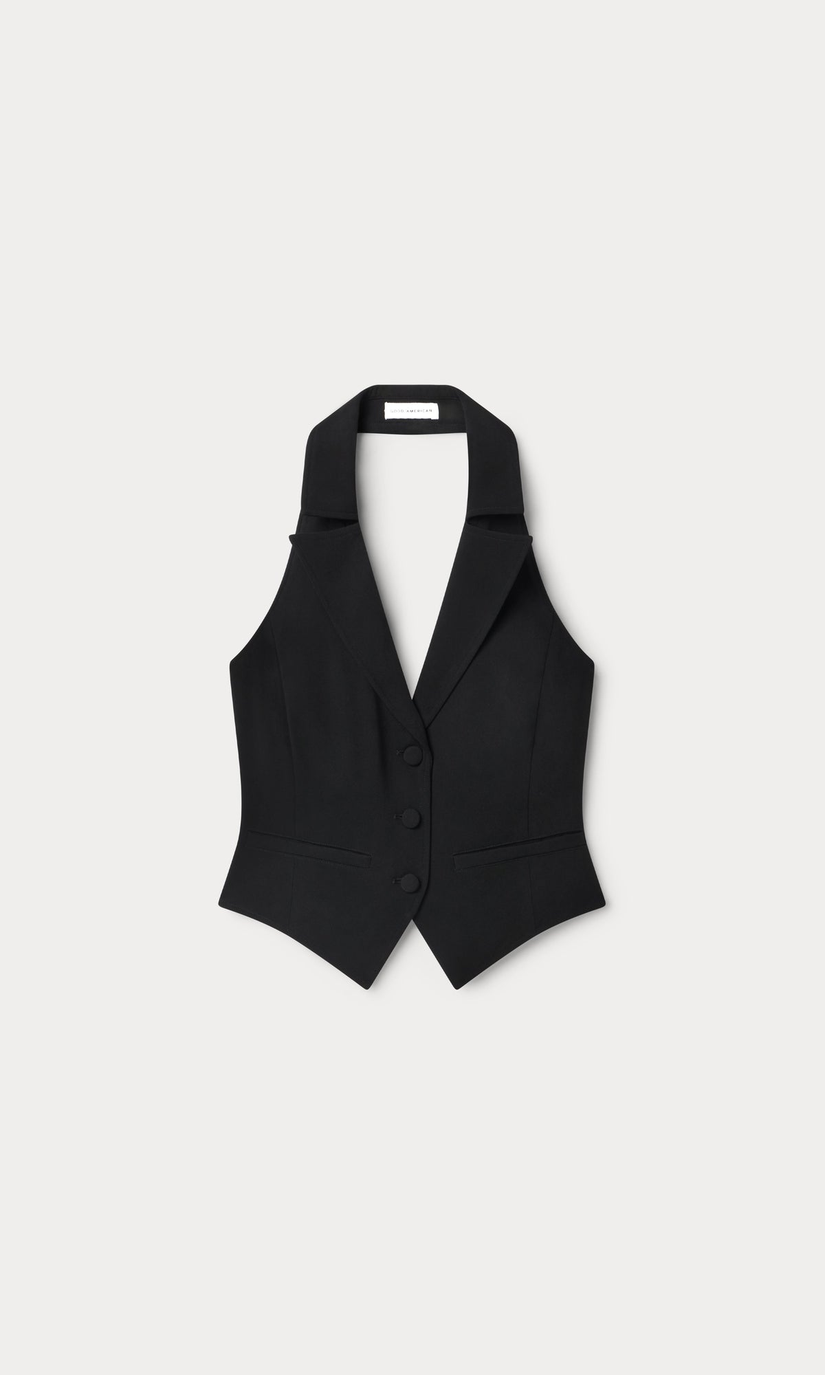Luxury LUXE SUITING HALTER VEST BLACK001