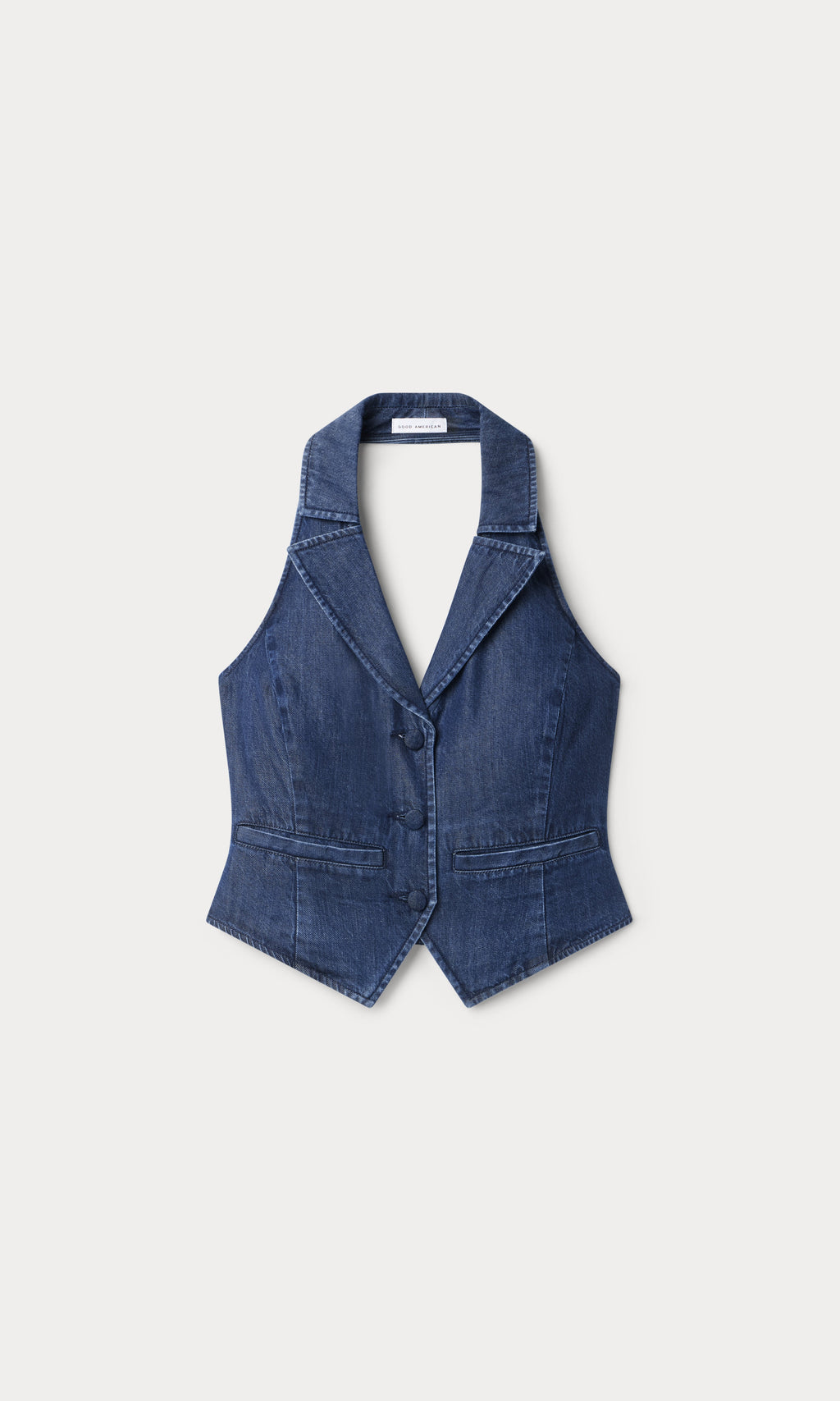 Luxury HALTER VEST INDIGO1187
