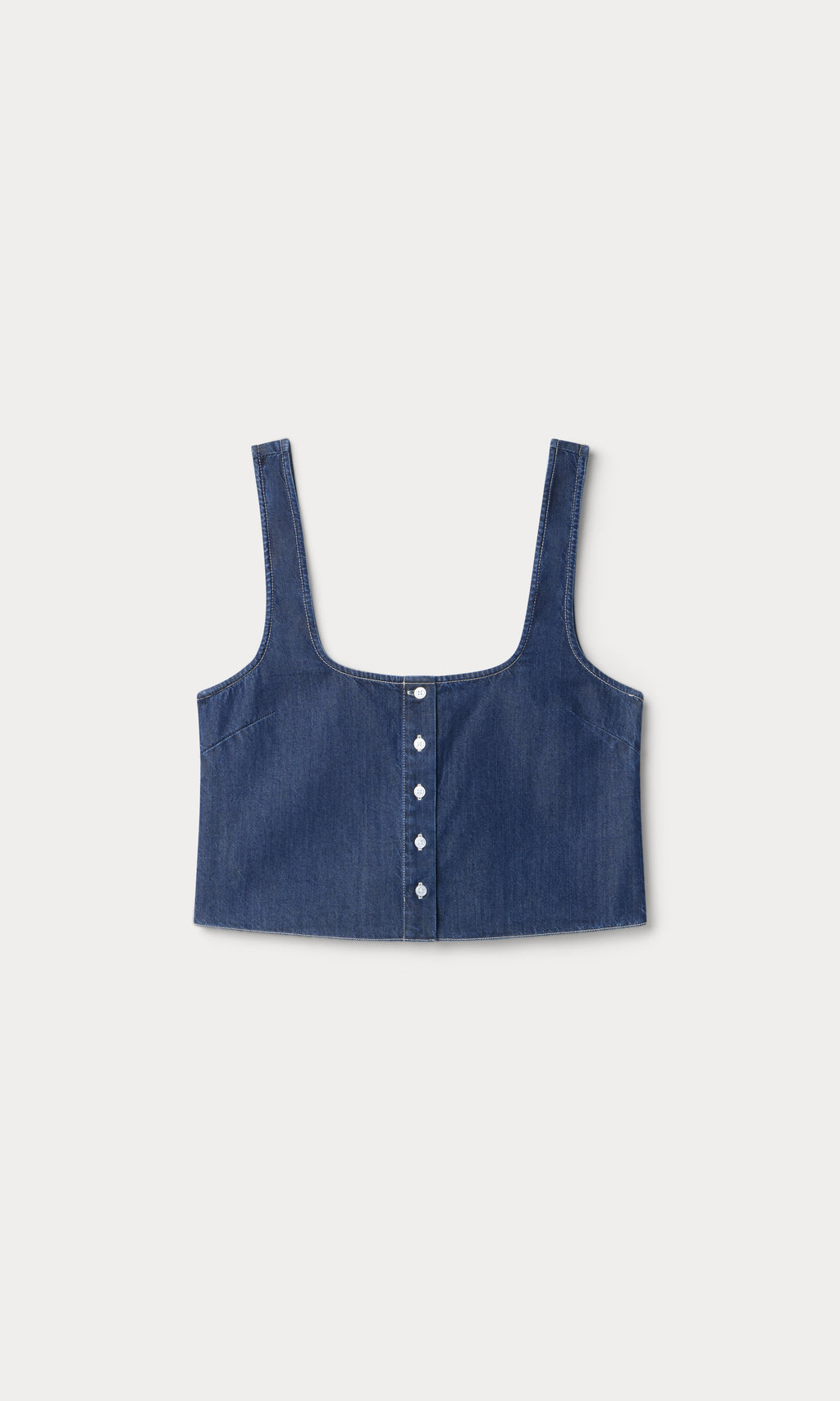 Luxury DENIM BUTTON FRONT TANK INDIGO1187