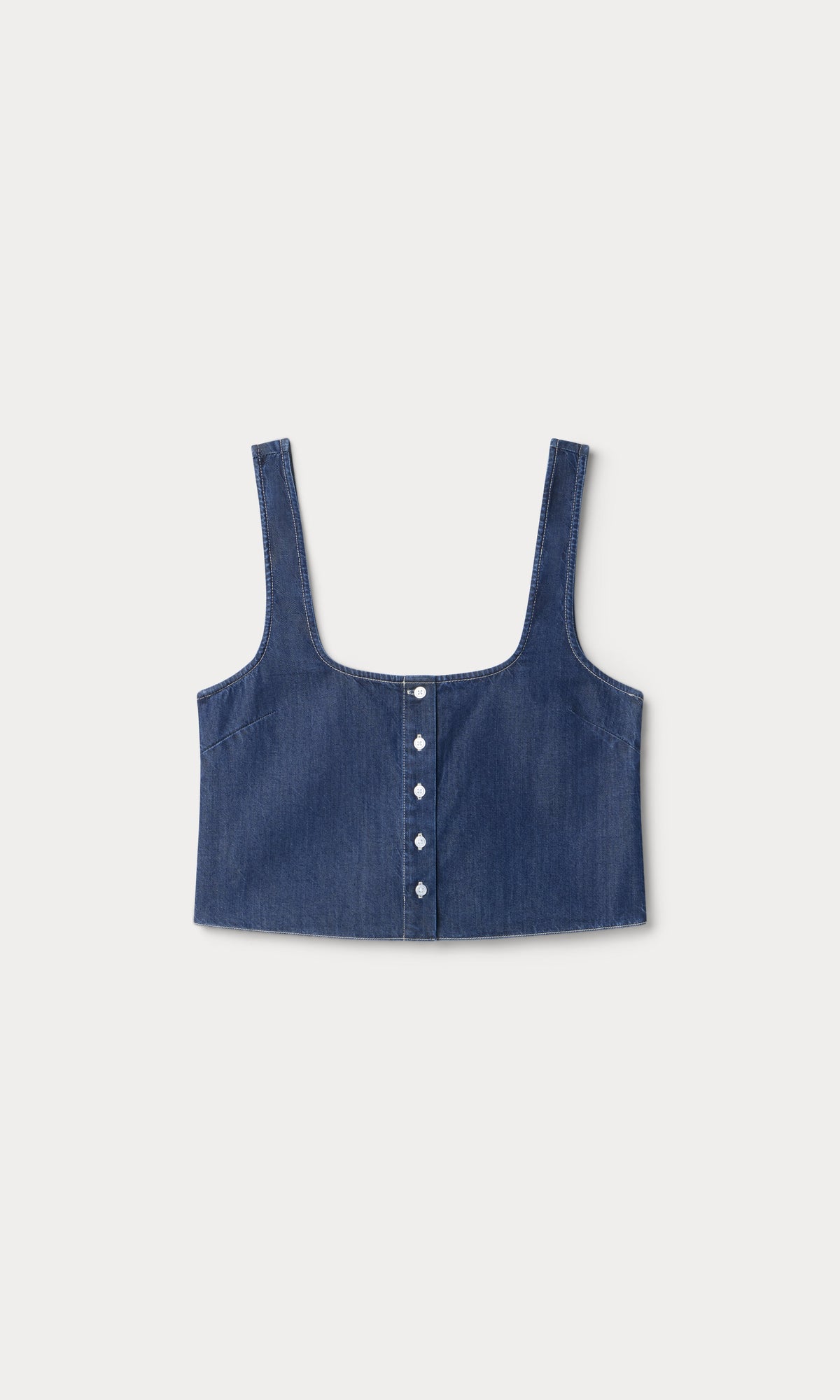 Luxury DENIM BUTTON FRONT TANK INDIGO1187