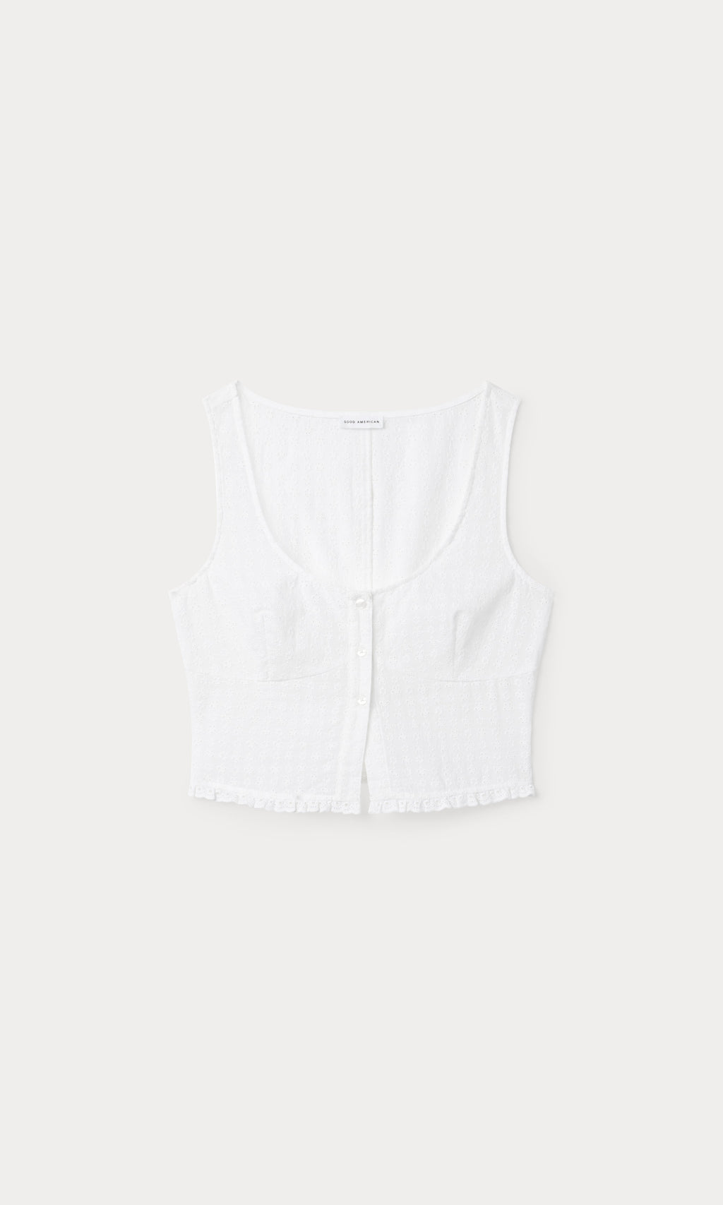 Luxury THE EYELET TOP WHITE001