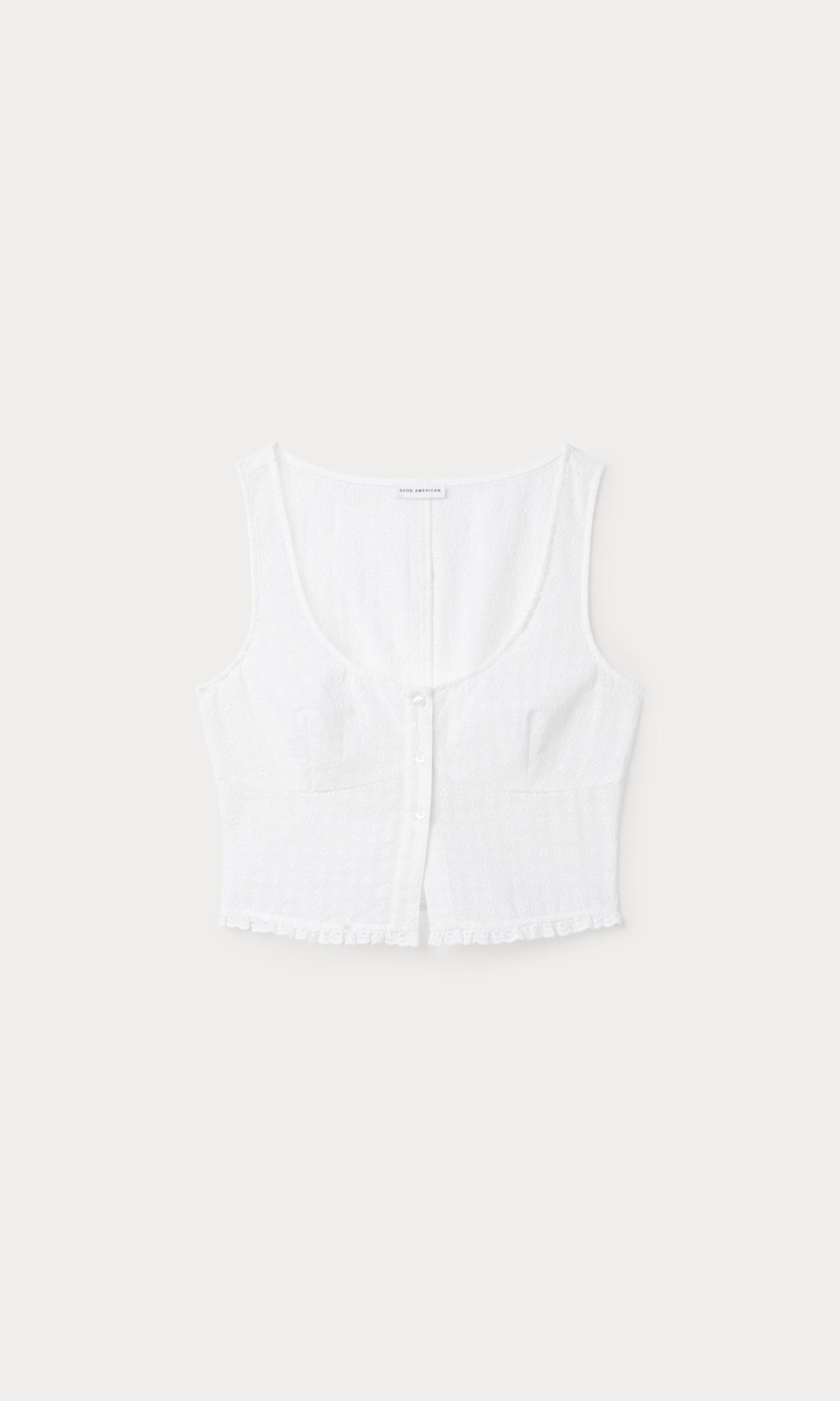 Luxury THE EYELET TOP WHITE001