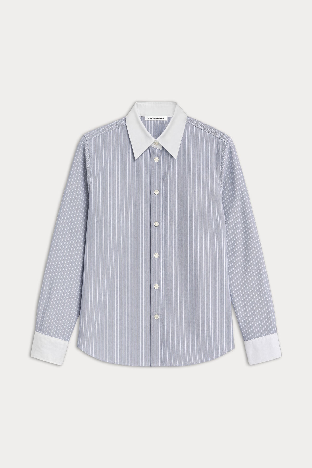 Luxury THE OXFORD CONTRAST SHIRT SLATE BLUE STRIPE