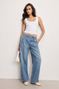 Luxury LITE LINEN DENIM PANTS INDIGO786