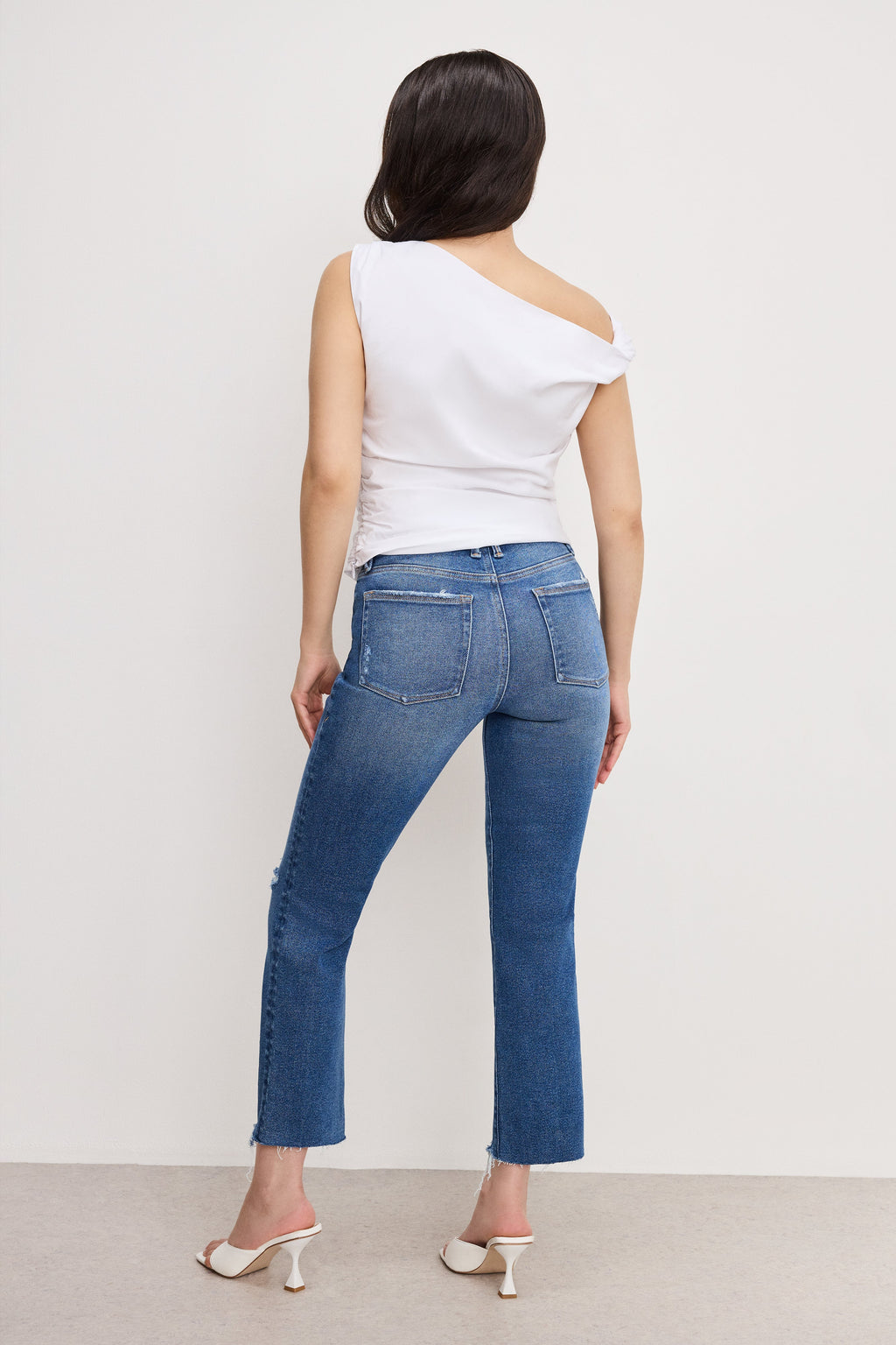 Luxury GOOD PETITE STRAIGHT JEANS INDIGO943