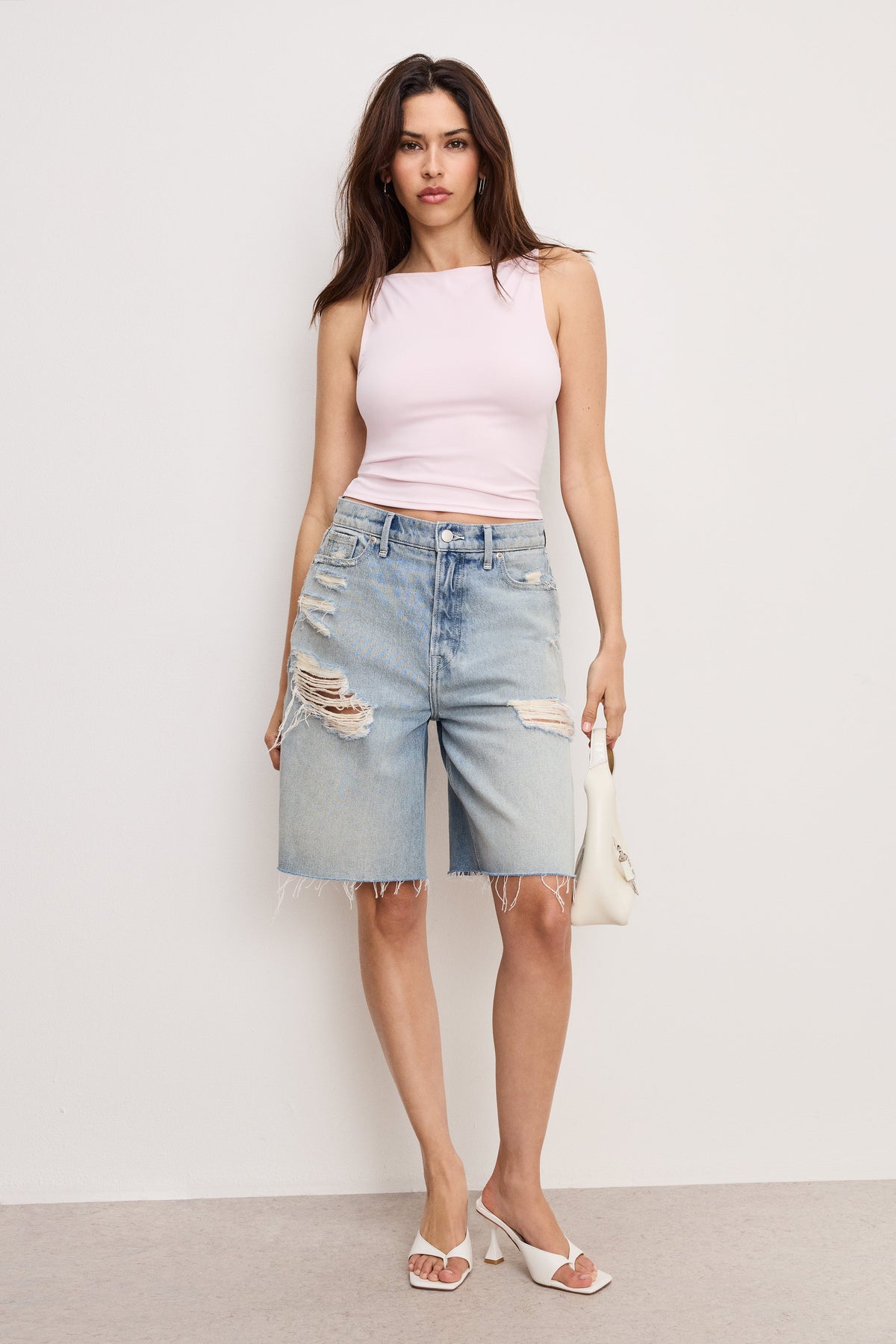 Luxury WEIGHTLESS SLEEVELESS TANK COTTON CANDY PINK003