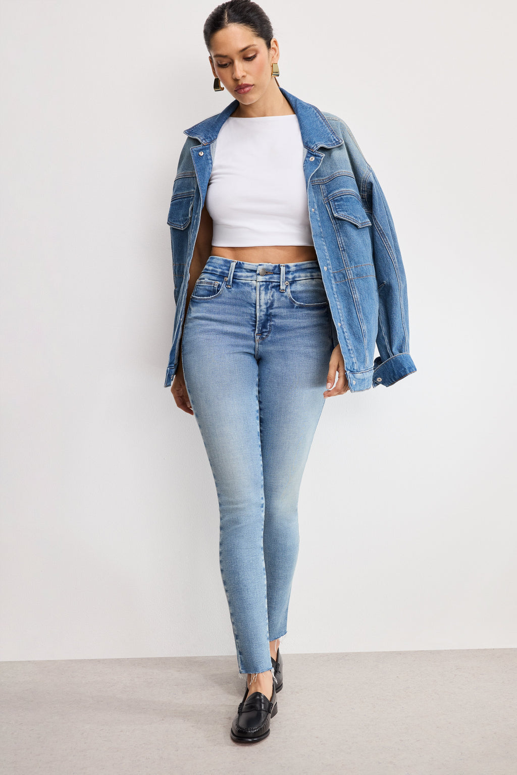 Luxury SOFT TECH GOOD LEGS SKINNY JEANS INDIGO1076