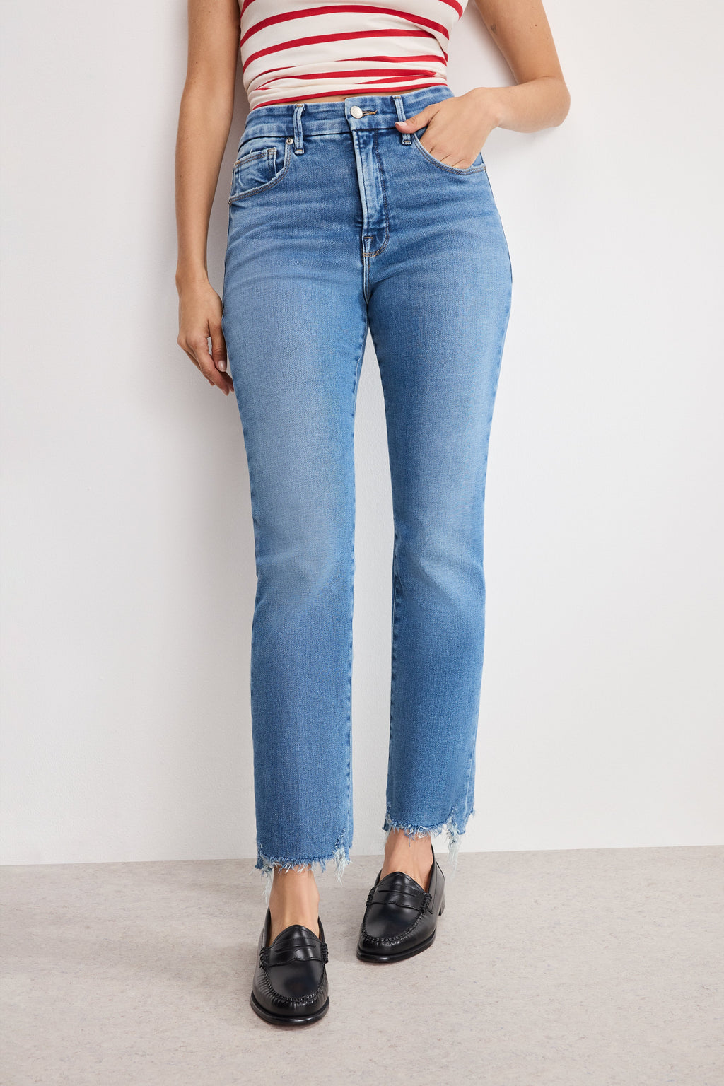 Luxury SOFT TECH GOOD LEGS STRAIGHT JEANS INDIGO514