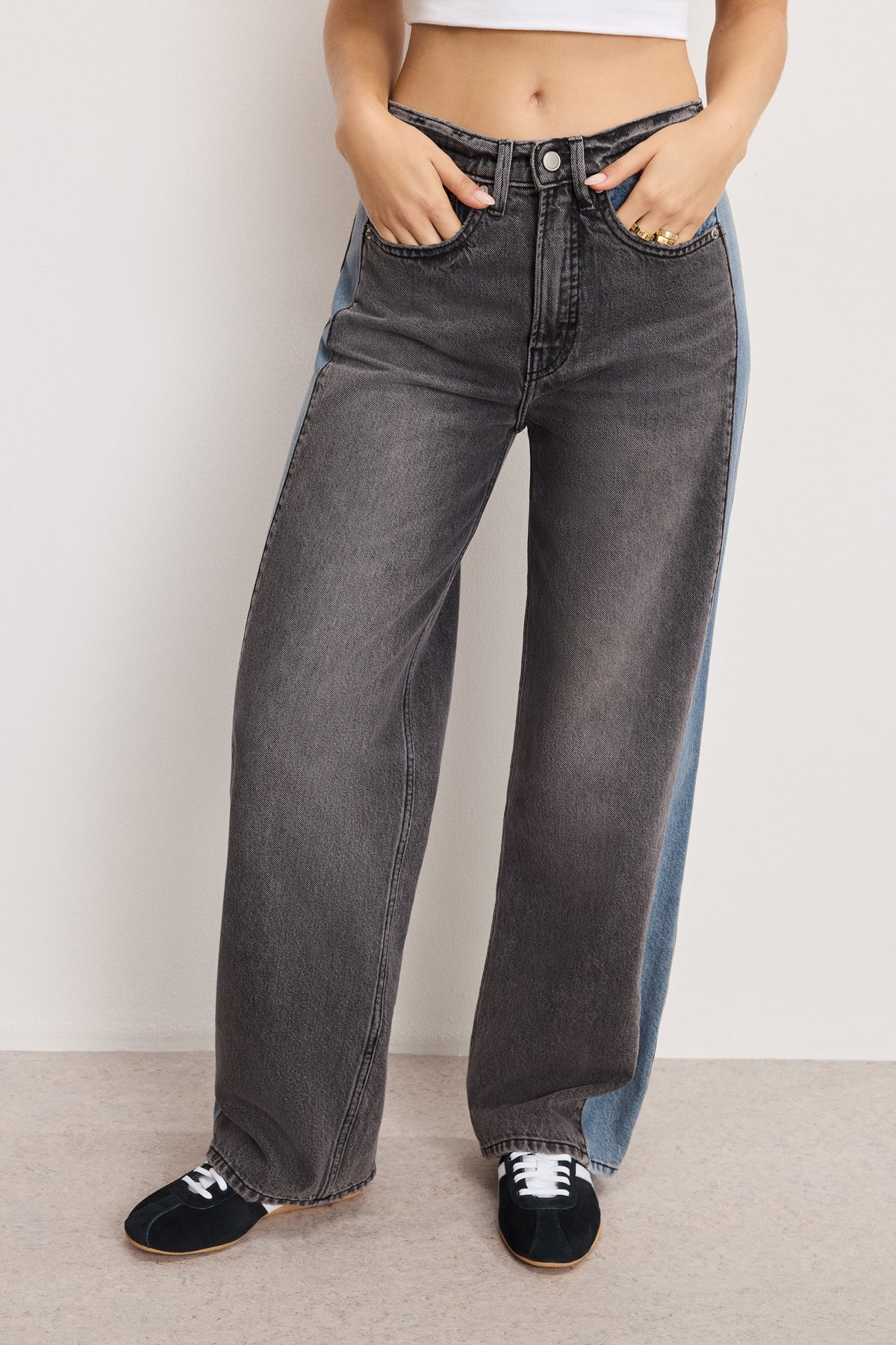 Luxury GOOD LOW RISE BAGGY JEANS INDIGO1000