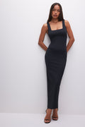 Luxury SCULPTING MODERN TANK MAXI DRESS BLACK001