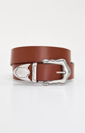 Luxury CLASSIC WESTERN BELT COGNAC002