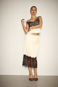 Luxury SATIN LACE CAMISOLE ECRU003