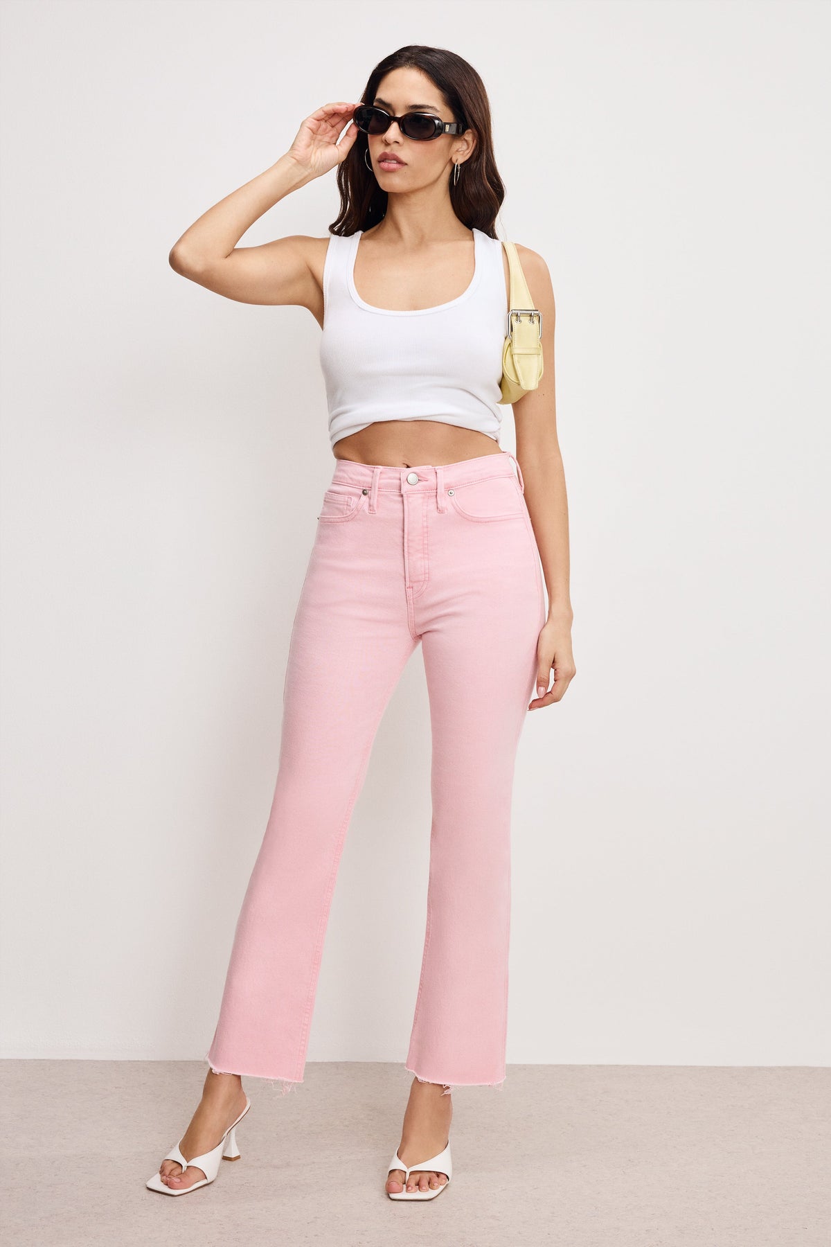 Luxury GOOD KICK FLARE JEANS FLAMINGO003