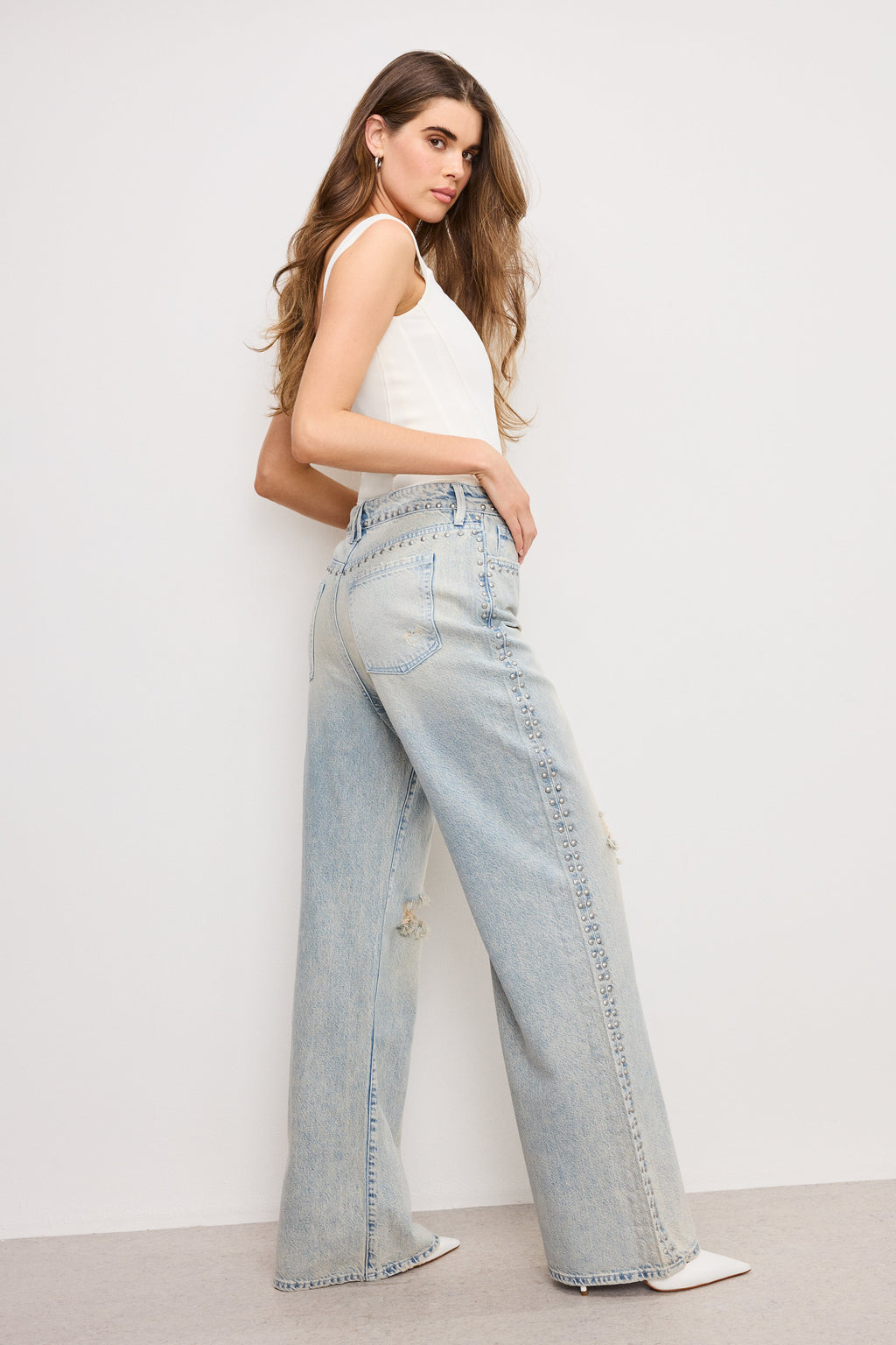 Luxury GOOD EASE STUDDED JEANS INDIGO784