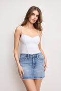 Luxury SUPER STRETCH JERSEY BUSTIER WHITE001
