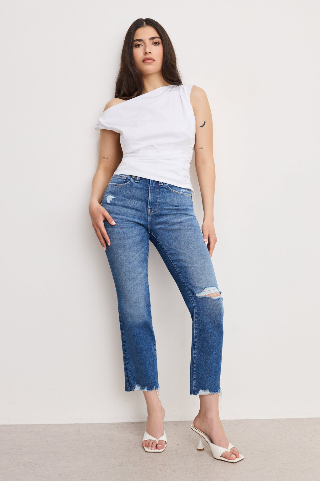 Luxury GOOD PETITE STRAIGHT JEANS INDIGO943