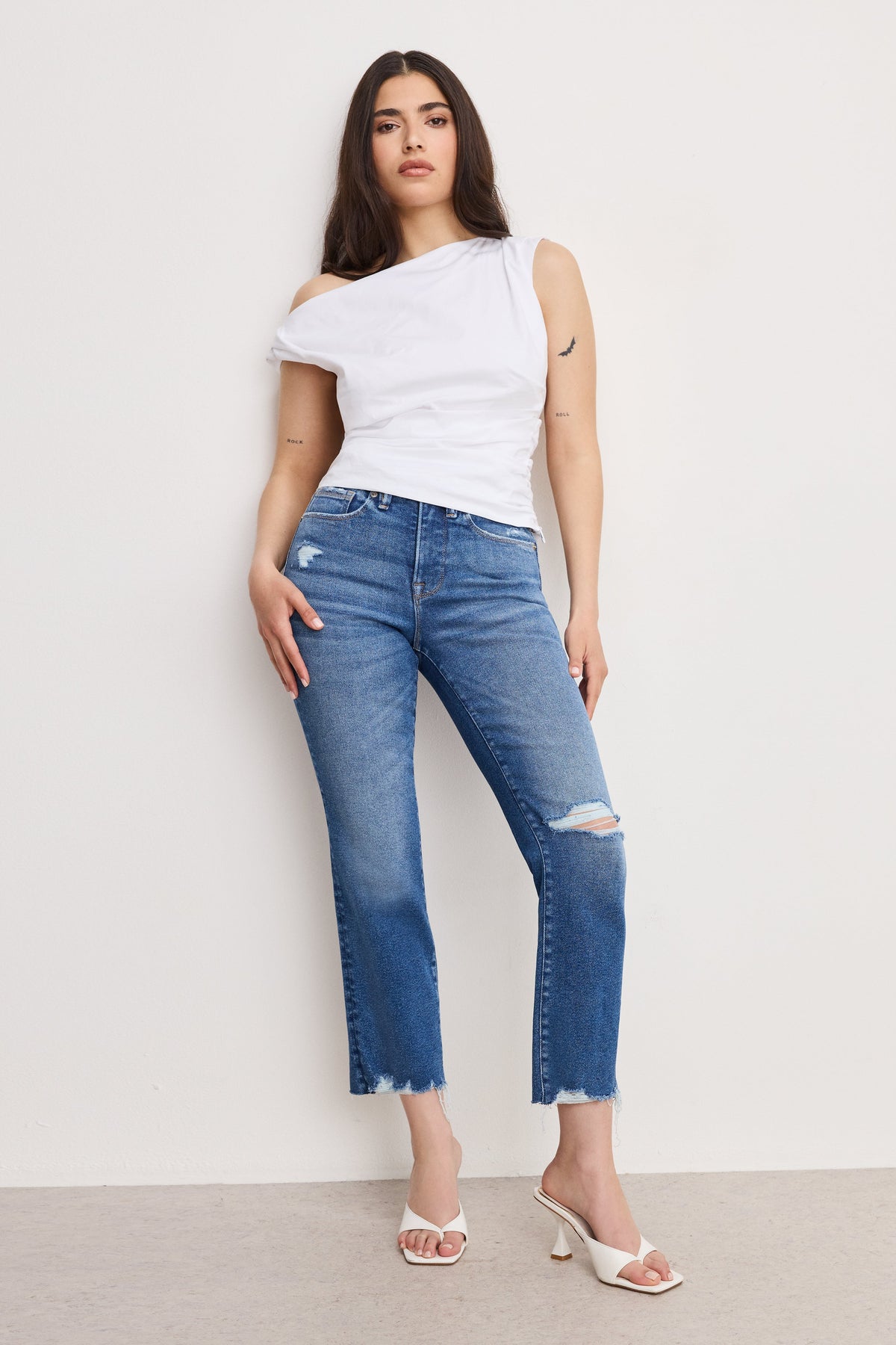 Luxury GOOD PETITE STRAIGHT JEANS INDIGO943