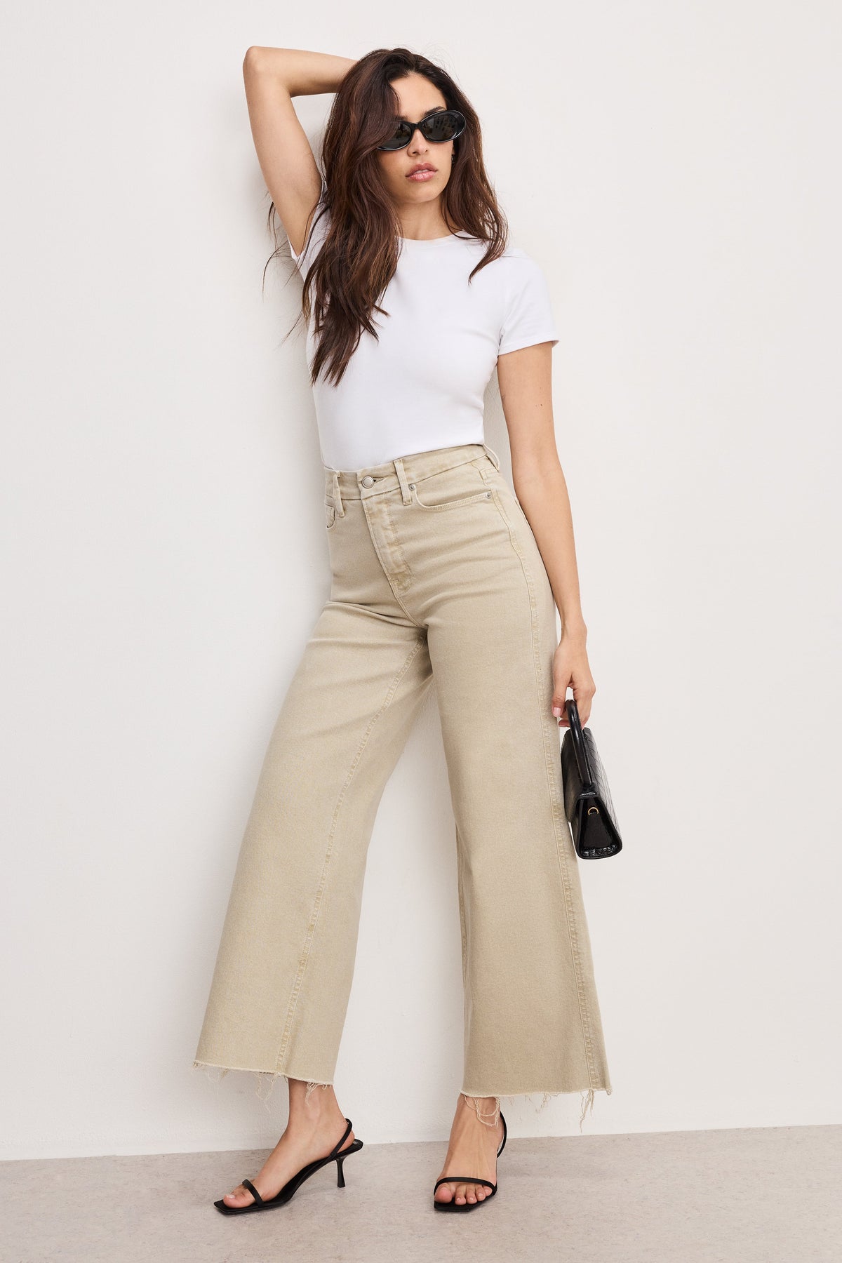 Luxury GOOD SKATE WIDE CROPPED JEANS DUNE001