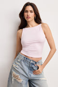 Luxury WEIGHTLESS SLEEVELESS TANK COTTON CANDY PINK003